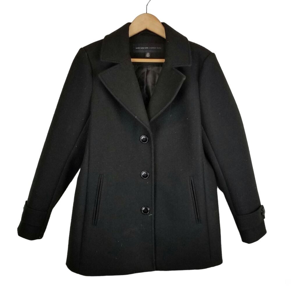 Marc New York Andrew Marc Women's Black Jacket Coat Size M Medium